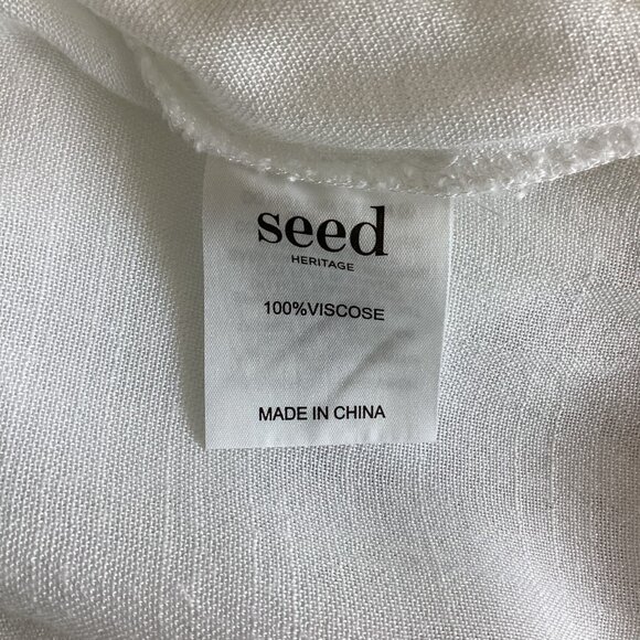 White Lace Trimmed Top with long Butterfly Sleeves - Picture 6 of 7